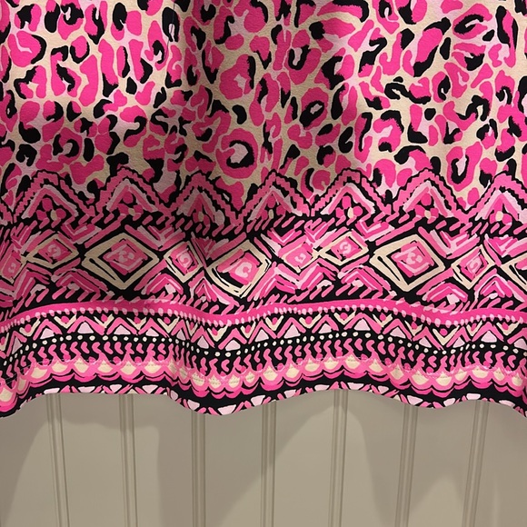 Lilly Pulitzer Sophie Dress NEW WITH TAGS Size XL HOT PINK LEOPARD PRINT - Picture 7 of 11